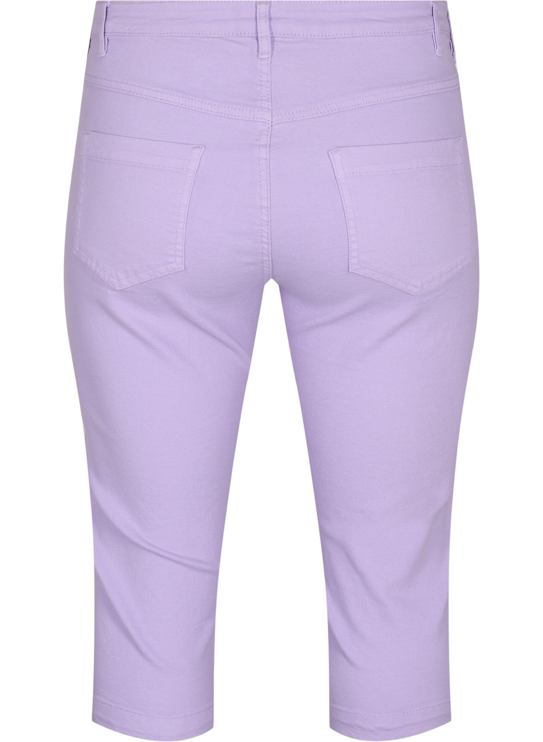 ZizziStrakke Emily capri broek, Lavender, Packshot image number 1