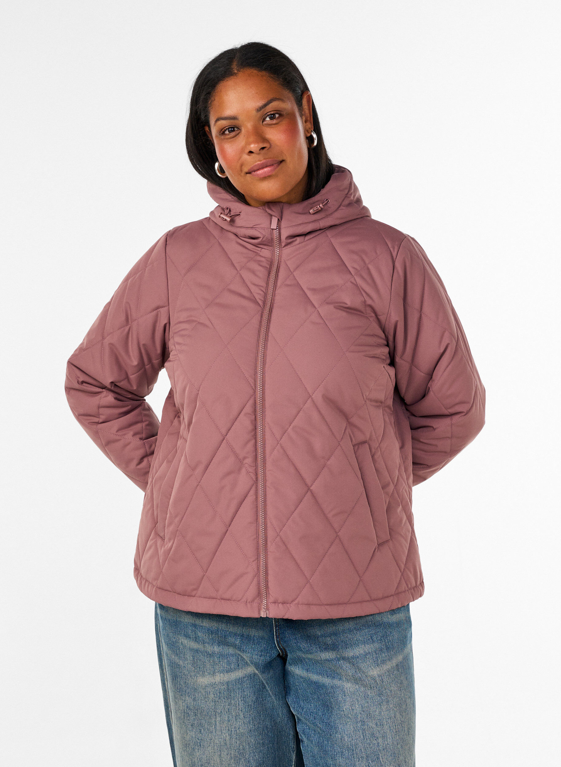 ZizziVeste l&eacute;g&egrave;rement matelass&eacute;e en losange, Rose, Model image number 0