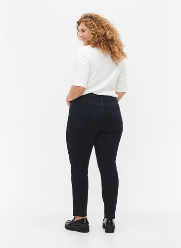 Jeans Emily Slim fit à taille régulière, Unwashed, Model image number 1