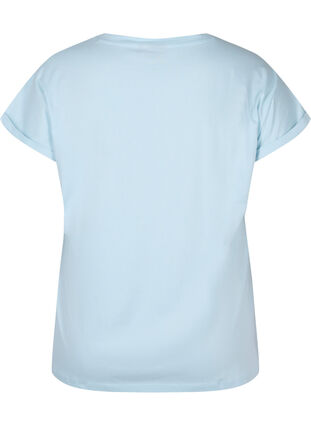 T-shirt en coton avec broderie anglaise, Winter Sky, Packshot image number 1