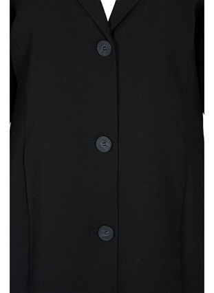 Manteau long avec fermeture à boutons, Black, Packshot image number 2