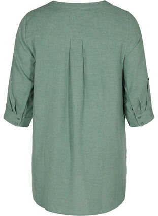 Chemise à col V et poches, Balsam Green, Packshot image number 1