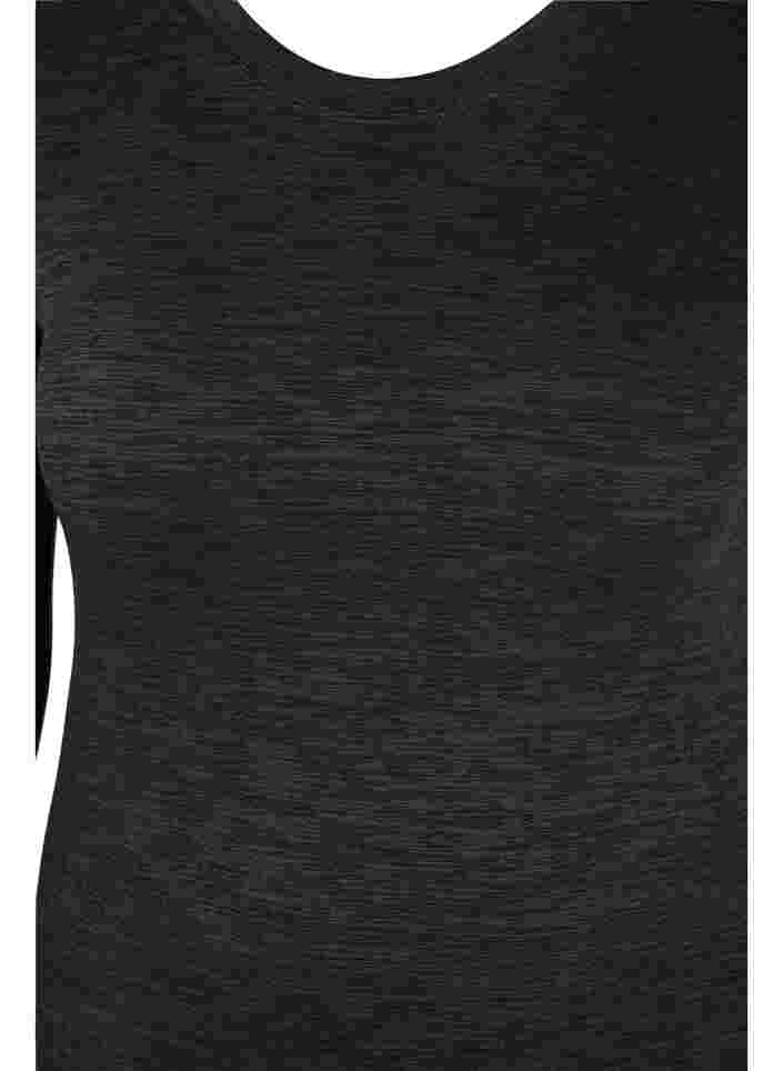 Gemêleerd naadloos ski-onderhemd, Dark Grey Melange, Packshot image number 2