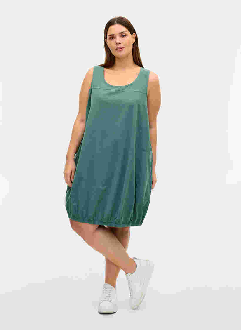 Mouwloze katoenen jurk, Sea Pine, Model image number 2