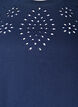 T-shirt en coton biologique avec broderie ajour&eacute;e, Bleu, Packshot image number 2