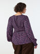 Blouse met gesmokte top en bloemenprint, Blauw, Model image number 1