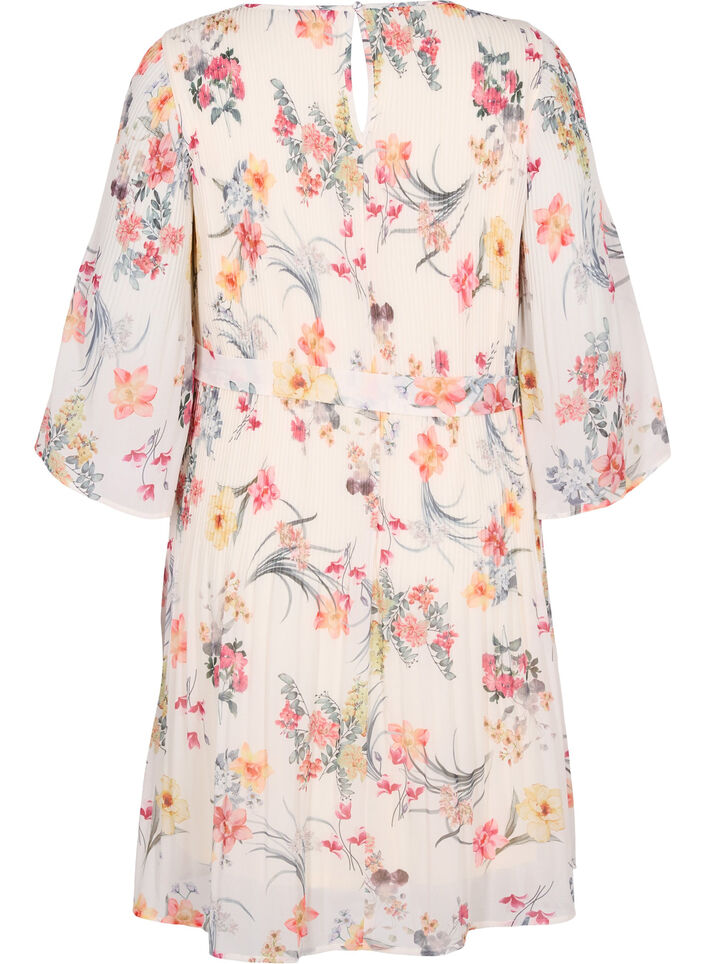 Robe plissée imprimée avec lien à nouer, Sugar Swizzle Flower, Packshot image number 1