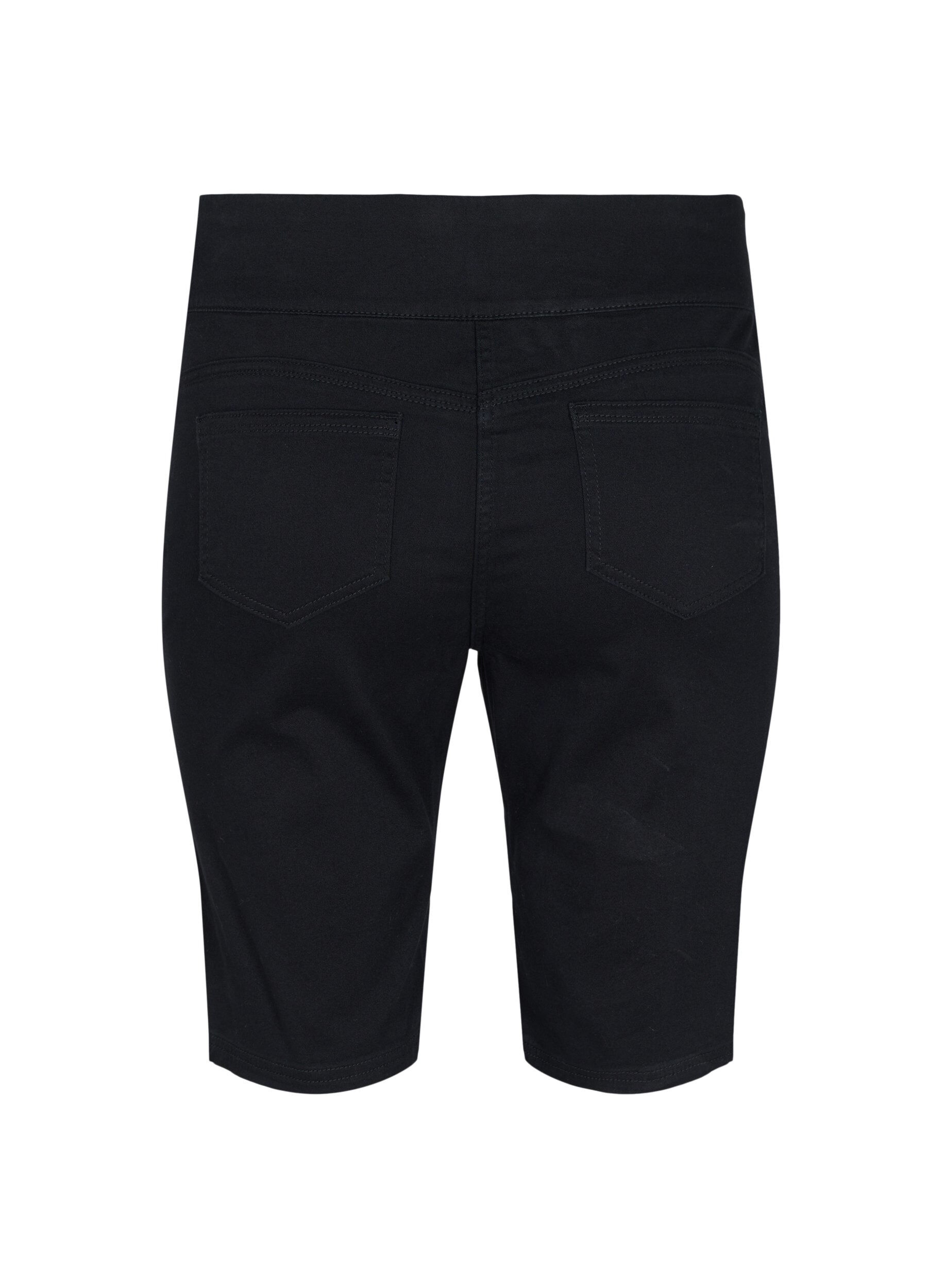 ZizziShorts met strakke pasvorm en achterzakken, Black, Packshot image number 1
