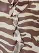 Blouse en mousseline avec imprim&eacute; z&egrave;bre et volants, Marron, Packshot image number 3