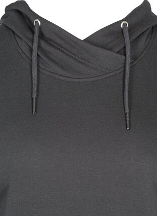 Robe pull basique avec capuche, Black, Packshot image number 2
