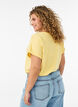 T-shirt met korte mouwen van katoenmix, Geel, Model image number 2