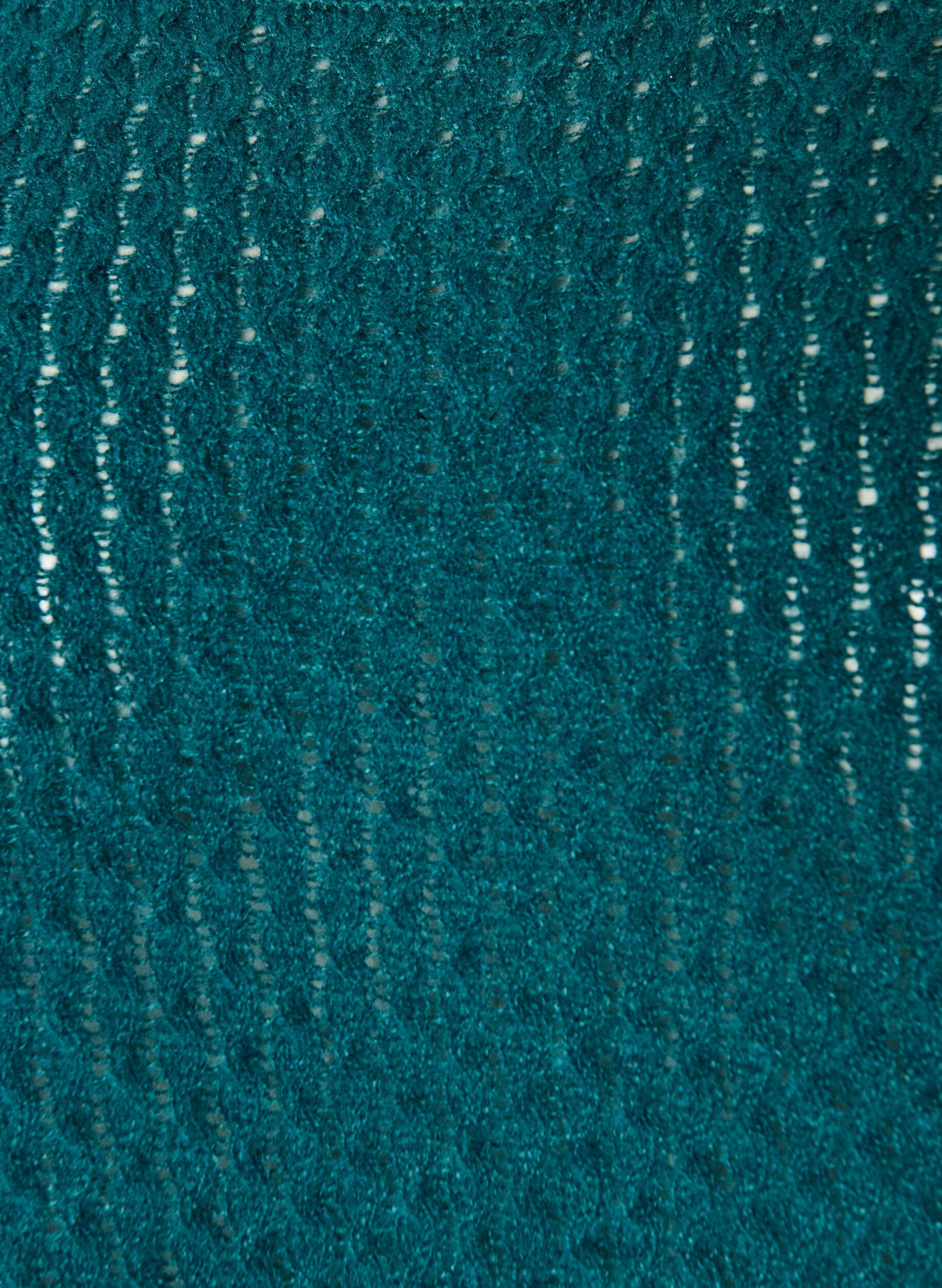 ZizziBlouse en maille avec motif ajour&eacute; textur&eacute;, Vert fonc&eacute;, Packshot image number 2
