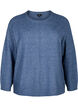 Gebreide blouse met ronde hals en middennaad, Bering Sea Mel., Packshot image number 0
