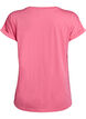 T-shirt &agrave; manches courtes en m&eacute;lange de coton, Rose, Packshot image number 1
