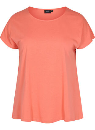 T-shirt en mélange coton, Living Coral, Packshot image number 0