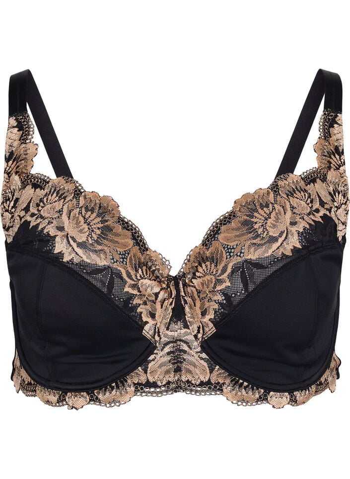 Soutien-gorge à armatures en dentelle, Black, Packshot image number 0