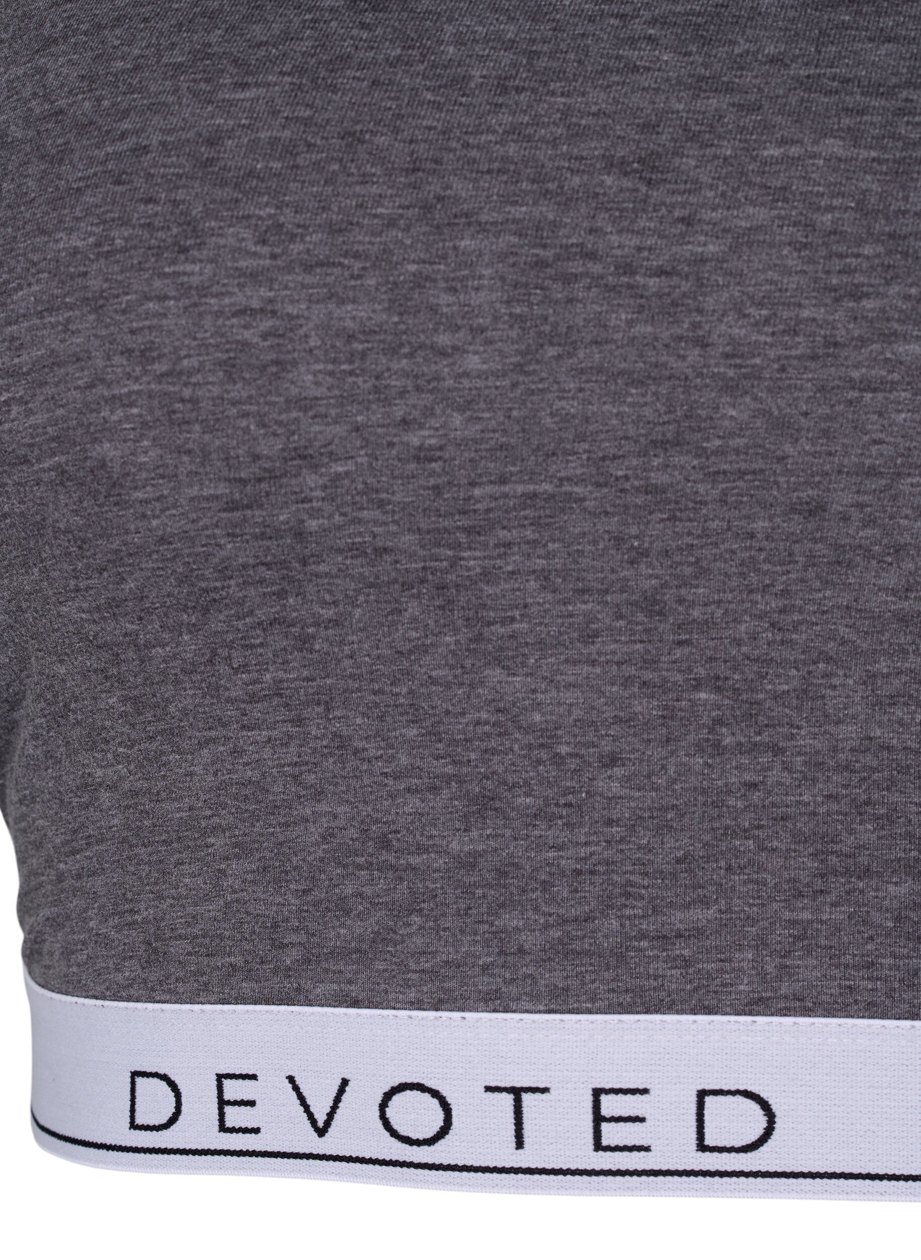 ZizziGem&ecirc;leerde bh met ronde hals, Medium Grey Melange, Packshot image number 3