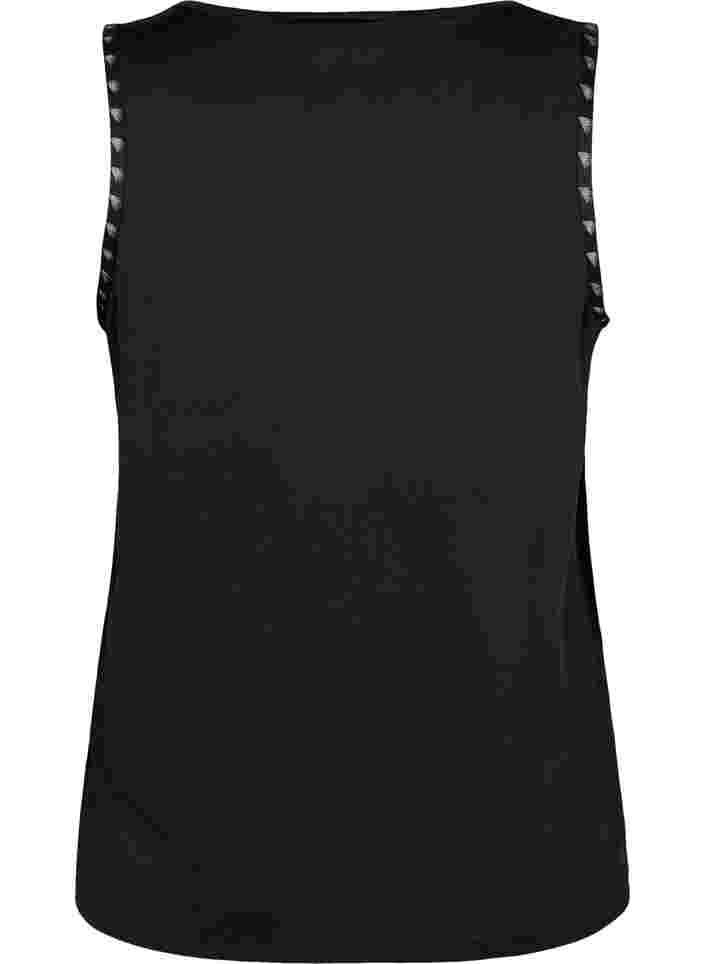 Effen kleur sport topje, Black, Packshot image number 1