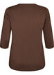 Sporttop met 3/4 mouwen, Bruin, Packshot image number 1