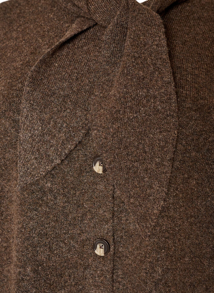 Cardigan avec n&oelig;uds et boutons, Marron, Packshot image number 2