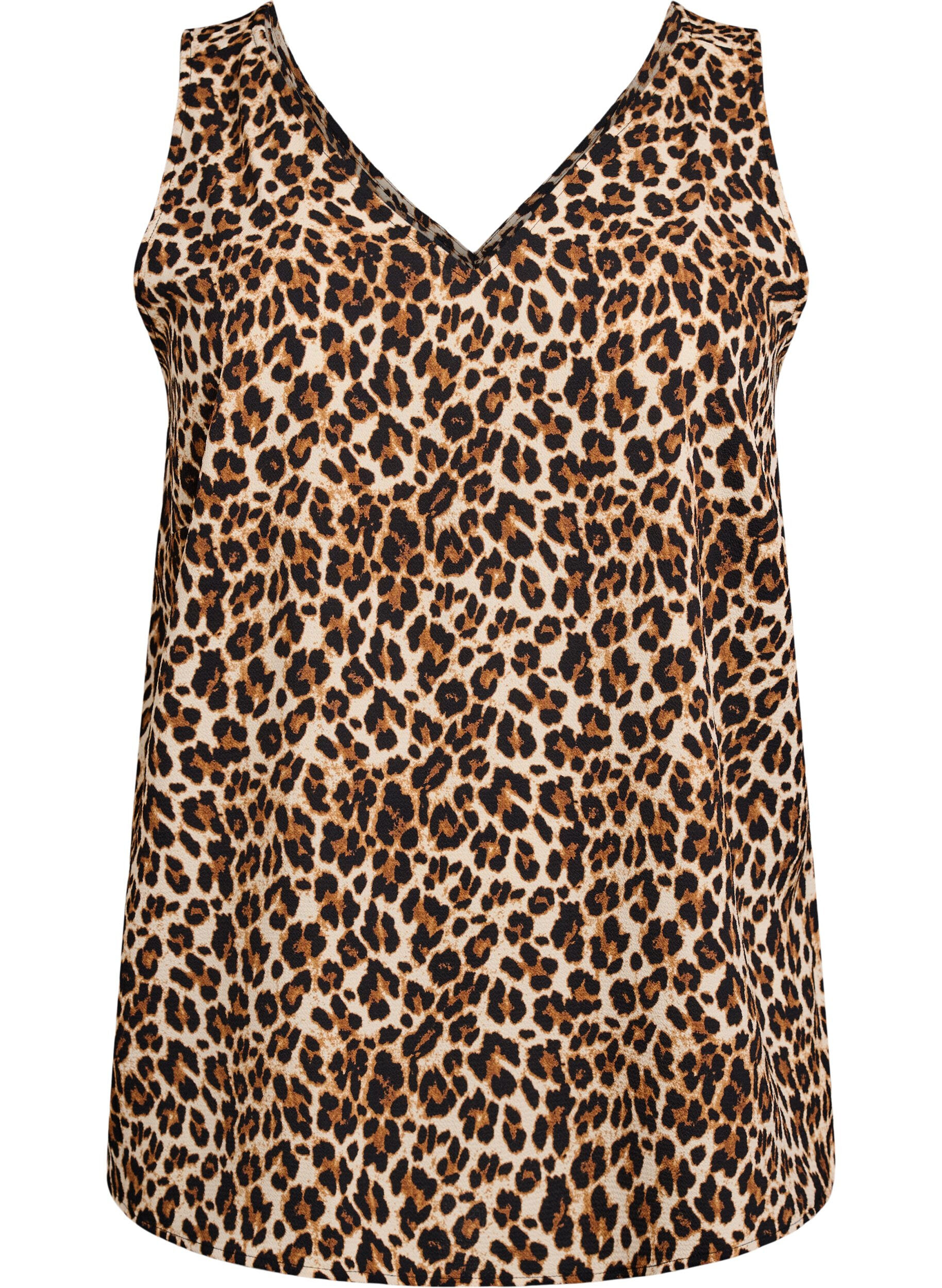 Top met print en V-hals