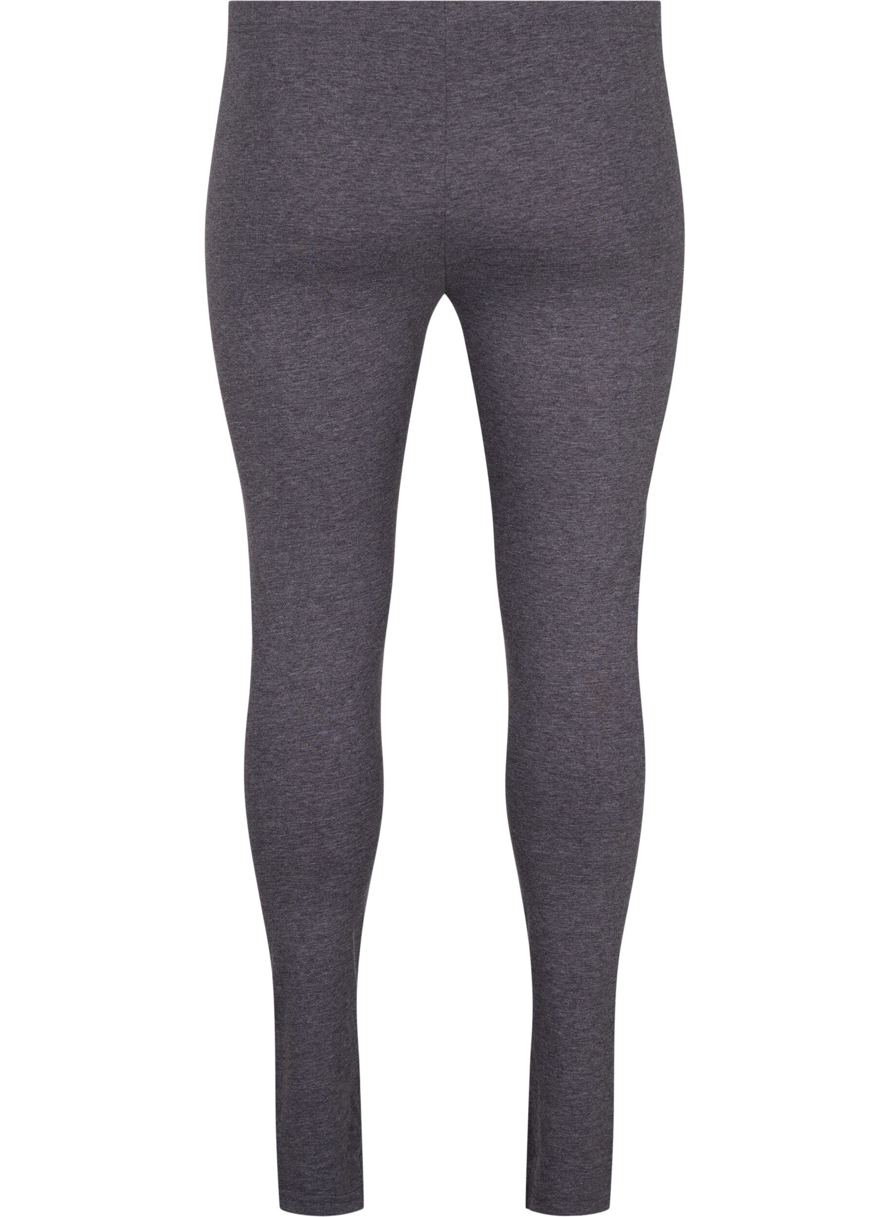 ZizziGrijs gem&ecirc;leerde legging, Dark Grey Melange, Packshot image number 1