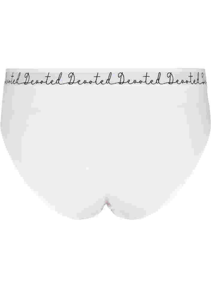 Culotte en coton à taille régulière, Bright White, Packshot image number 1