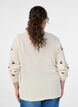 Cardigan en maille avec broderies de cerises, Vanille, Model image number 2