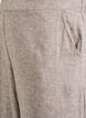 Linnen en viscose broek met losse pasvorm, Bruin, Packshot image number 2