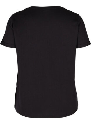 Katoenen sport t-shirt met print, Black Fading Square, Packshot image number 1