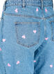 Hoge taille Gemma jeans met lippen, Blauw, Packshot image number 3