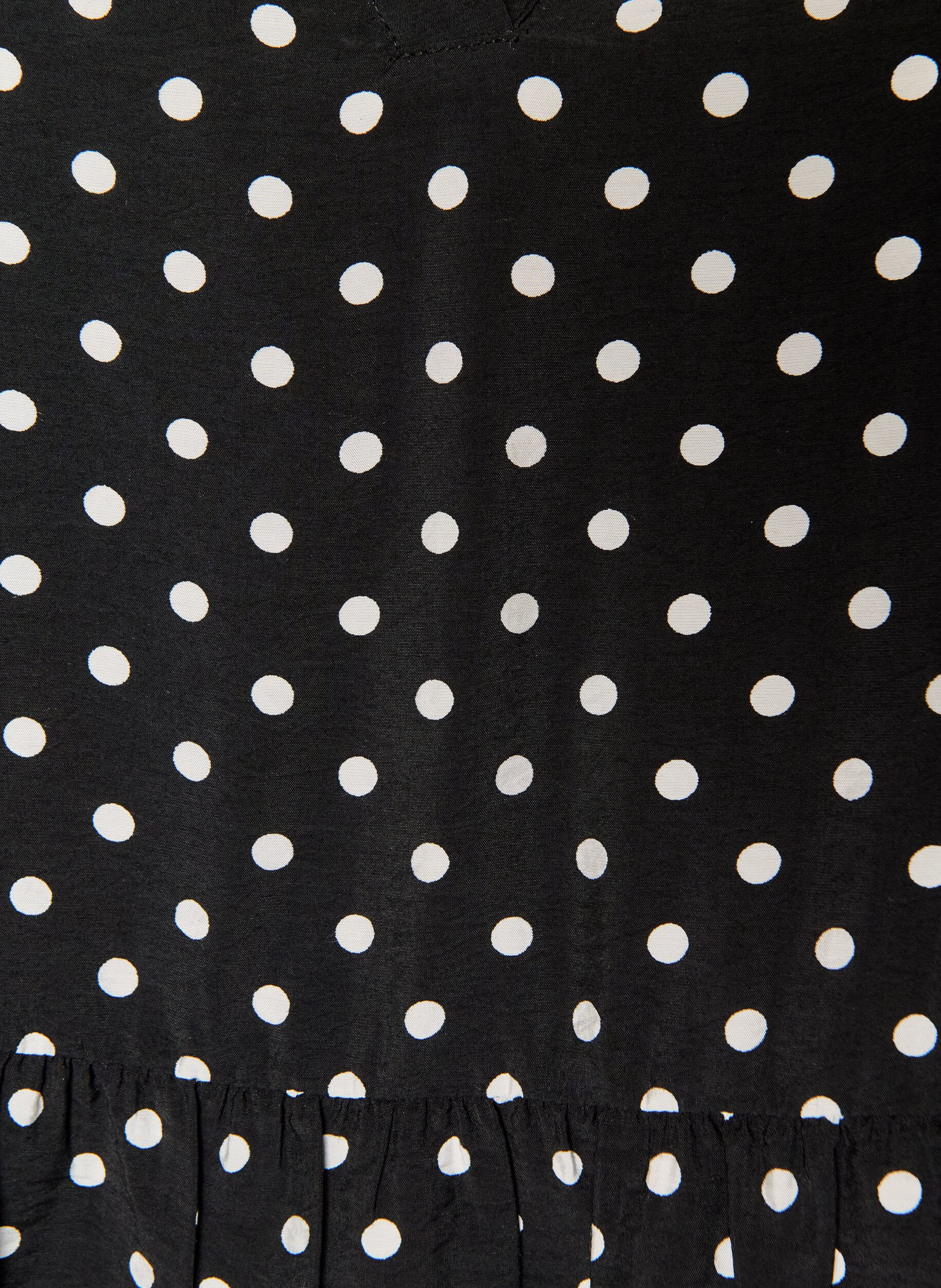 ZizziTunique &agrave; pois avec ligne empire et coupe &eacute;vas&eacute;e, Noir, Packshot image number 2