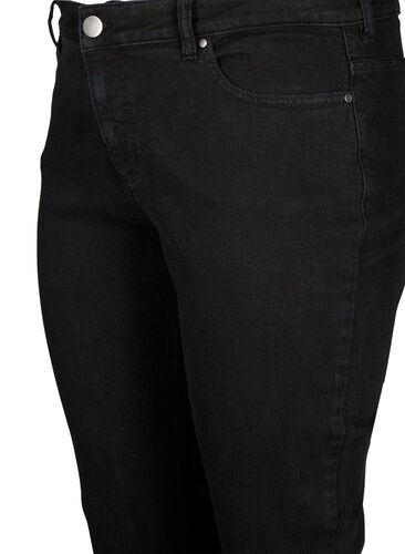 Emily jeans avec taille régulière et coupe slim, Black, Packshot image number 2