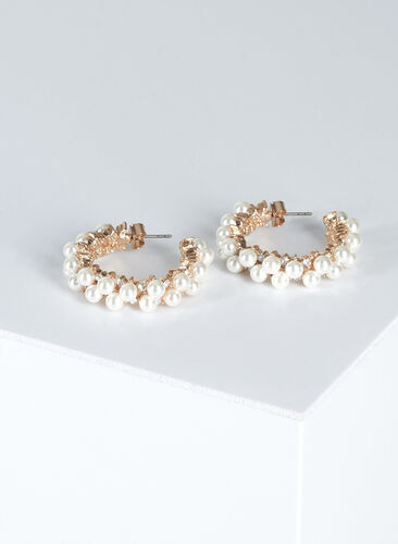 Boucles d'oreilles ornées de perles, Gold, Packshot image number 1