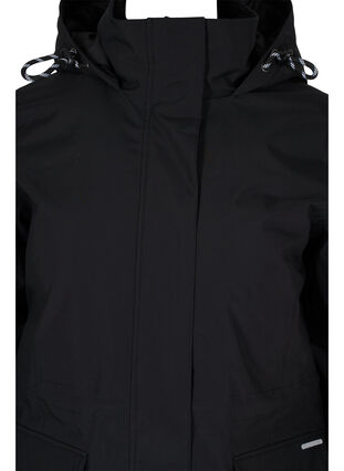Veste d'hiver avec capuche amovible et poches, Black, Packshot image number 2