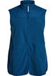 Gilet en polaire avec col montant et poches, Bleu, Packshot image number 0