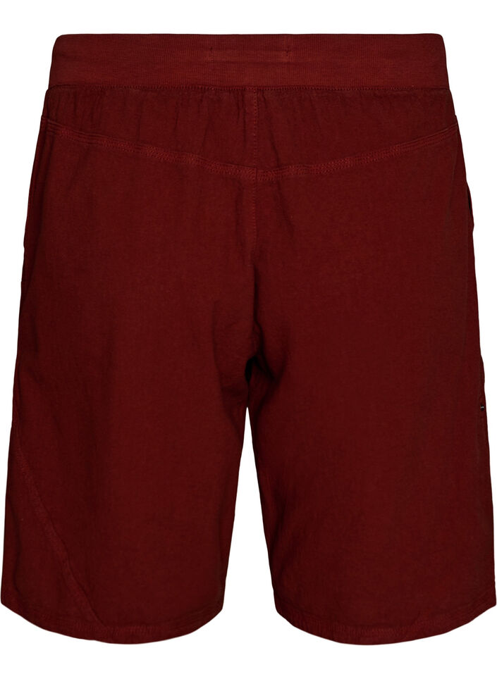 Short en coton ample avec poches, Bordeaux, Packshot image number 1