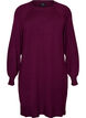 Robe courte en maille &agrave; manches raglan et couture centrale, Bordeaux, Packshot image number 0
