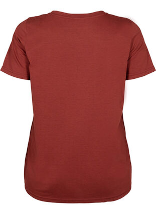 T-shirt à manches courtes avec col en V, Fired Brick, Packshot image number 1