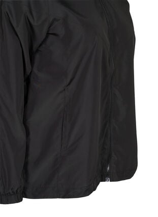 Veste courte avec capuche et ourlet inférieur réglable, Black, Packshot image number 3