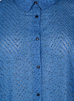 Robe chemise à pois avec manches 3/4 et fente, Riverside Dot, Packshot image number 2