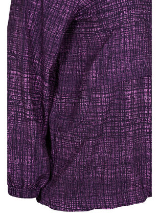 Anorak de sport avec fermeture éclair et poches, Square Purple Print, Packshot image number 3