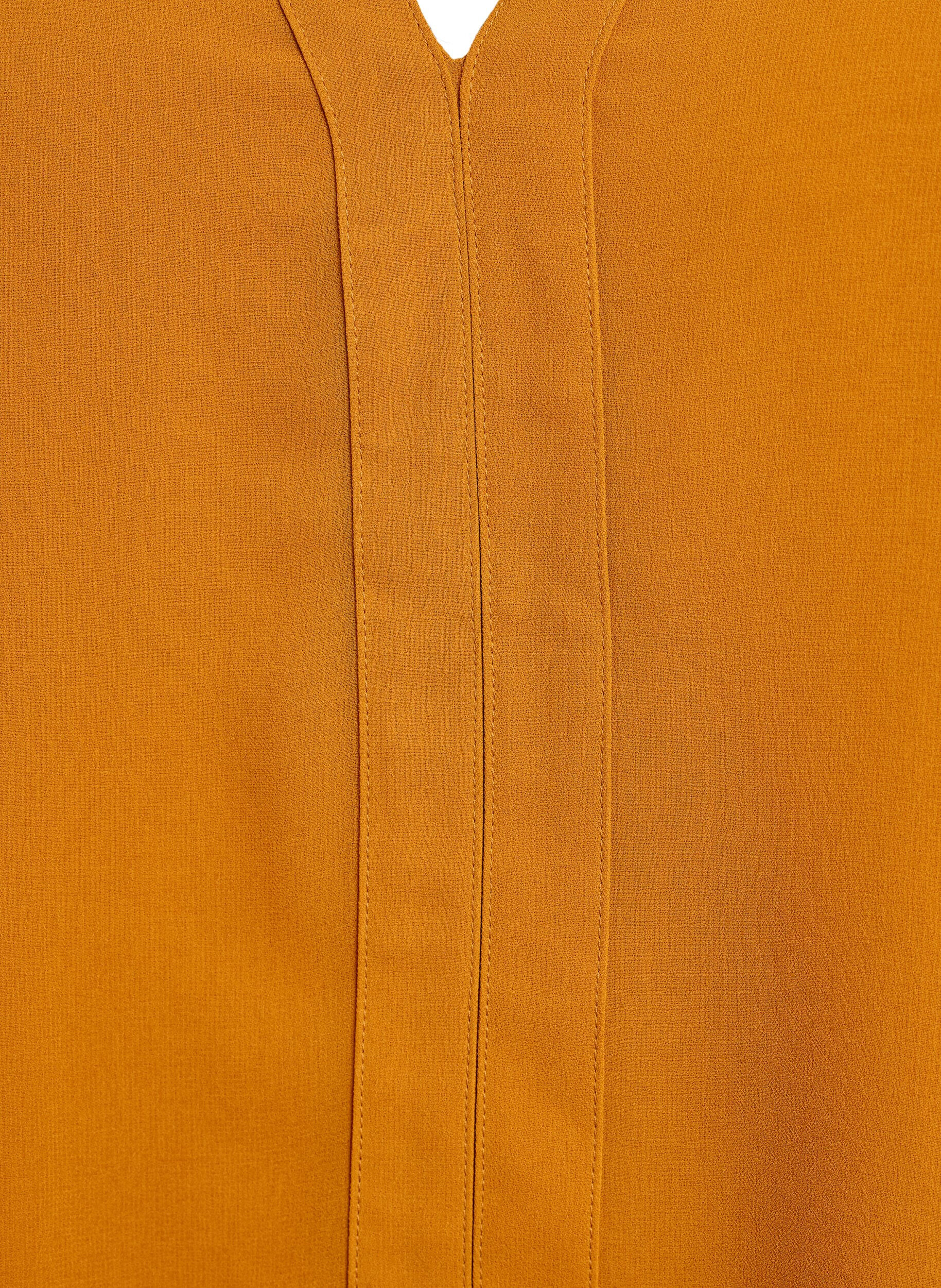 ZizziBlouse met doorschijnende mouwen en smockdetails, Oranje, Packshot image number 2