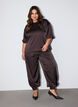 Pantalon ballon en satin avec strass, Marron, Model image number 0
