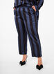 Cropped broek met strepen, Blauw, Model image number 2