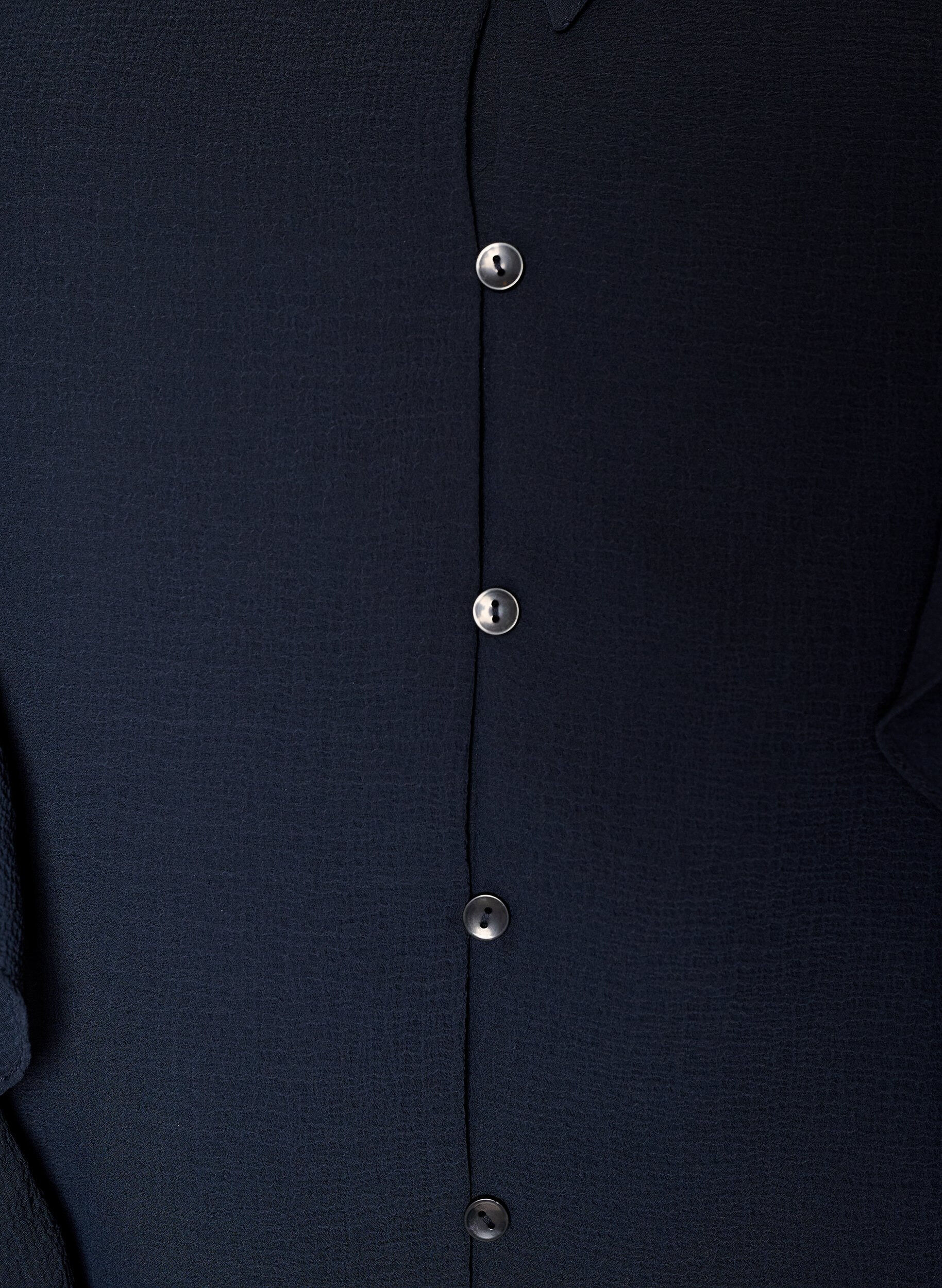 ZizziTransparante blouse met ruches en striksluiting, Blauw, Packshot image number 2