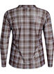 Blouse en maille &agrave; carreaux, Bleu, Packshot image number 1