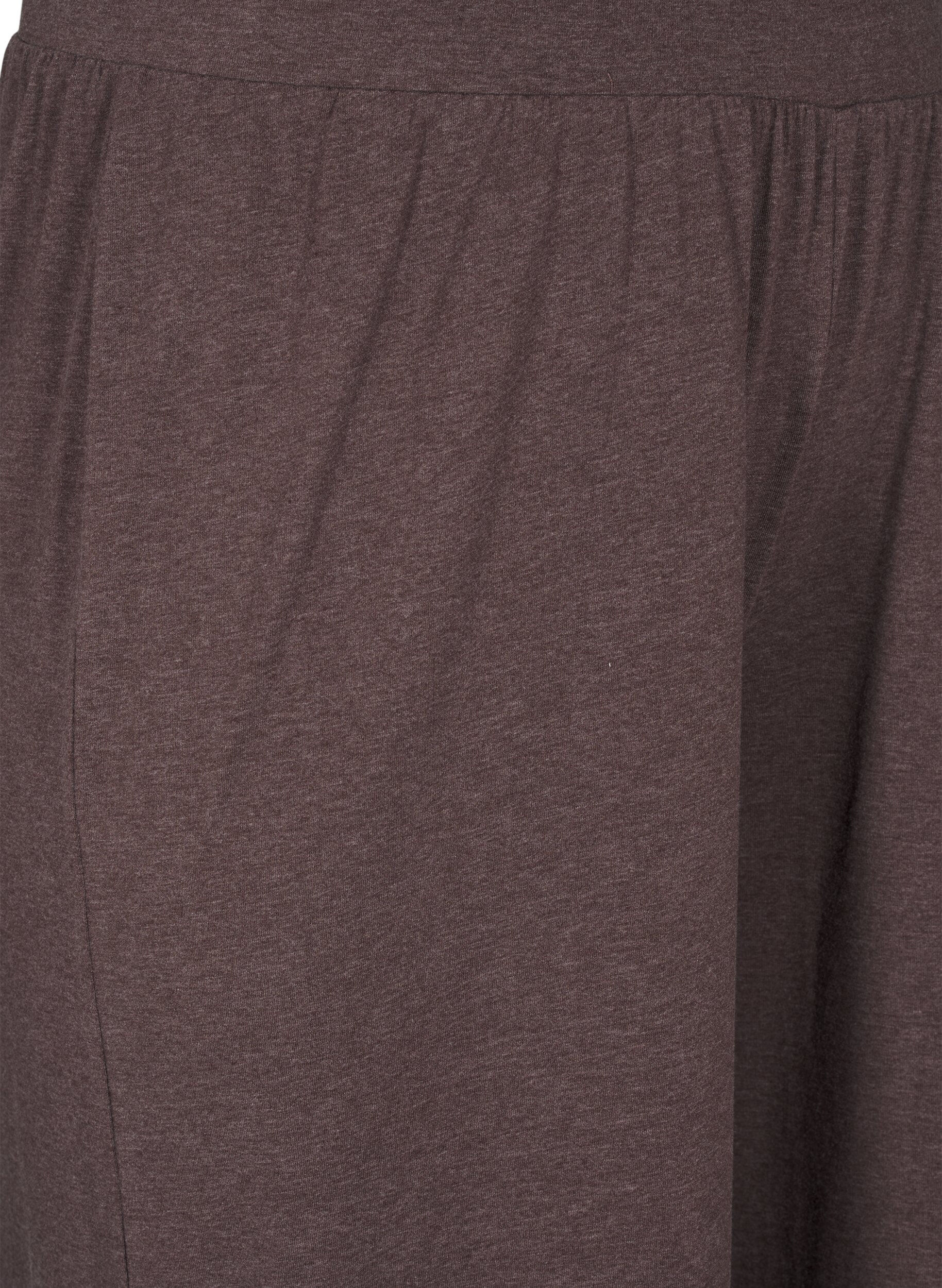 ZizziJersey broek met rechte pasvorm en hoge taille, Bracken Mel., Packshot image number 2