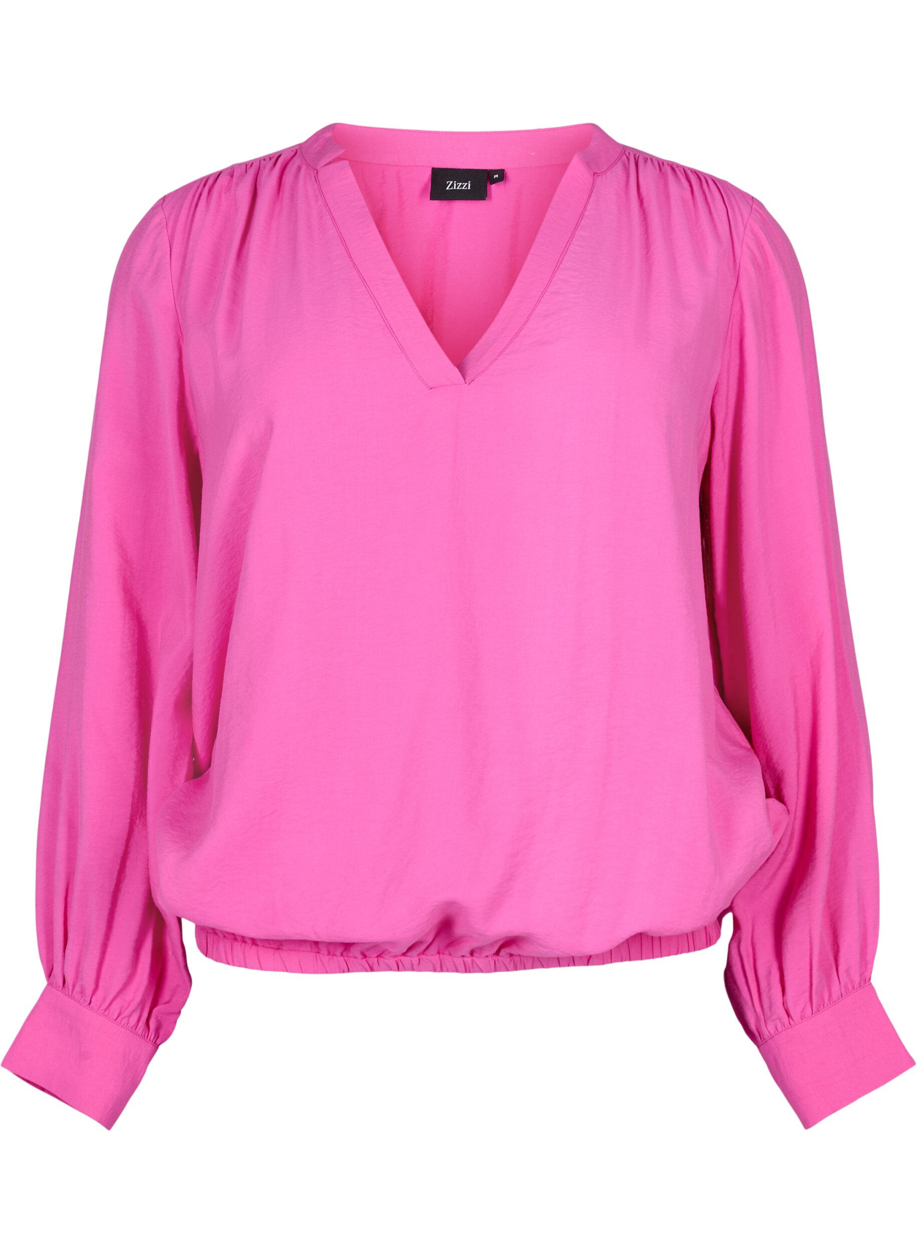 ZizziViscose blouse met v-hals, Raspberry Rose, Packshot image number 0