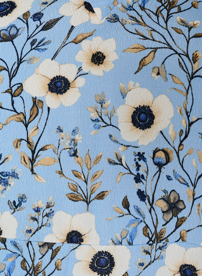 Robe courte avec imprim&eacute; floral, Bleu, Packshot image number 2